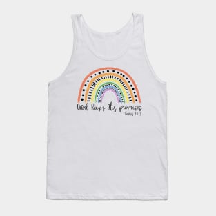 Bible Verse Rainbow - God Keeps His Promises Tank Top